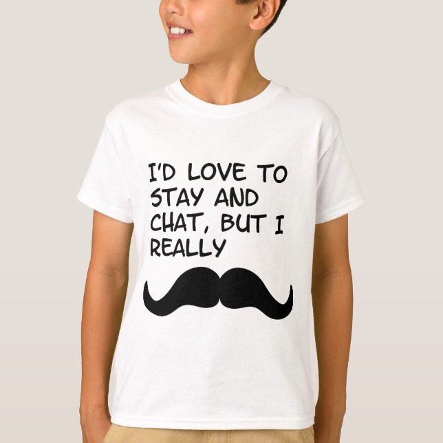 Mustache Humor T-Shirt (Front)