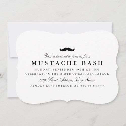 Mustache Invitation
