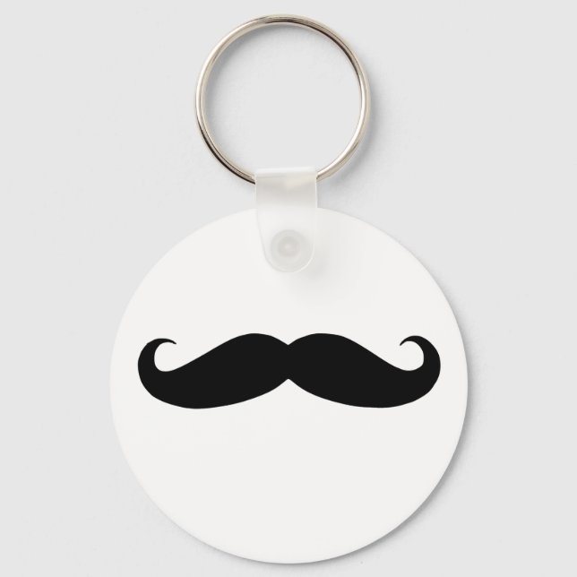 Mustache is funny keychain (Front)