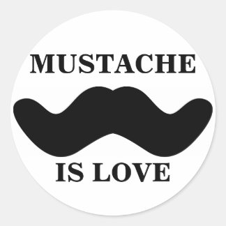 'Mustache Is Love' Sticker