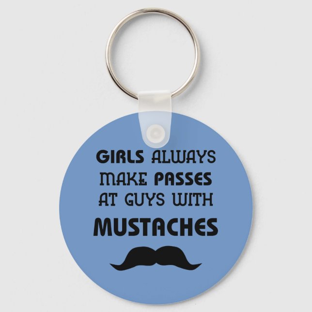 Mustache Keychain (Front)
