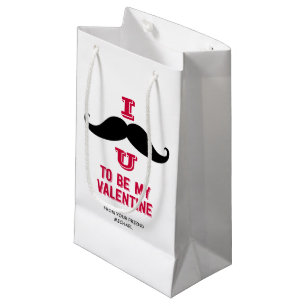 Mustache Kids Classroom Valentine Gift Bag
