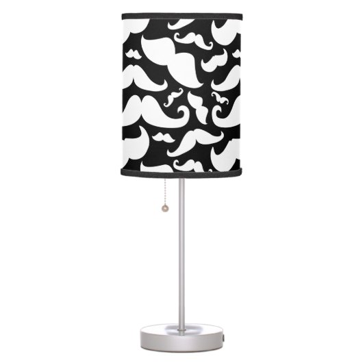 Mustache Lamp Black and White (Right)