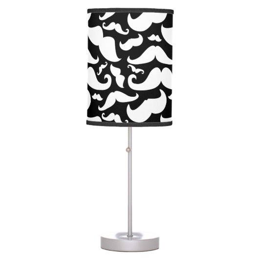 Mustache Lamp Black and White (Front)