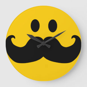 Mustache Large Clock
