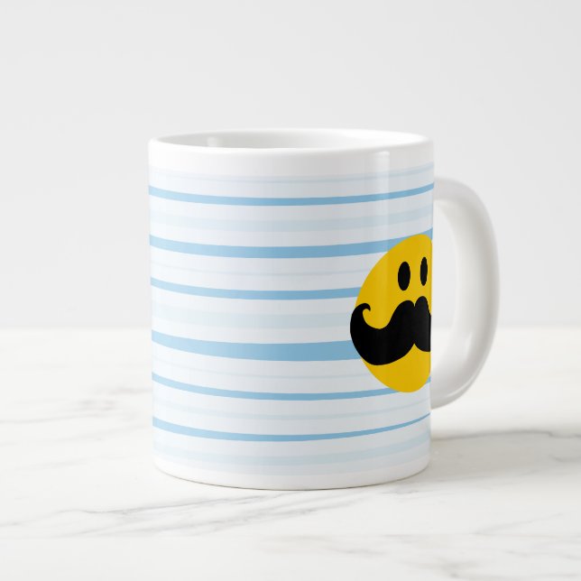 Mustache Large Coffee Mug (Front Right)