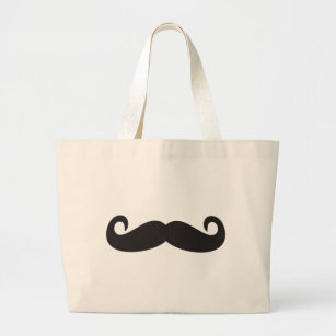 Mustache Large Tote Bag