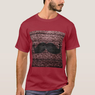 Mustache Leopard Vintage #6 T-Shirt