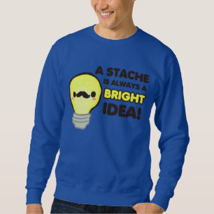 Mustache Lightbulb Sweatshirt
