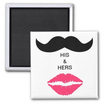 Mustache & Lips Magnet by sonyadanielle at Zazzle
