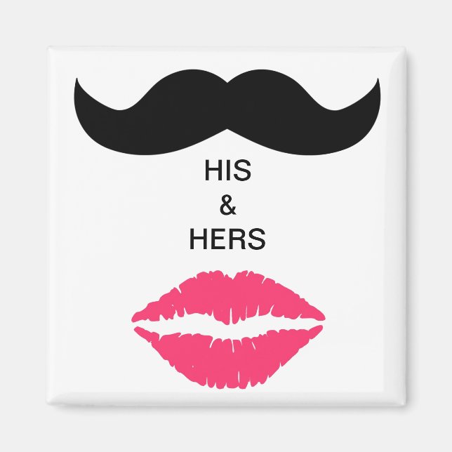 mustache & lips magnet (Front)