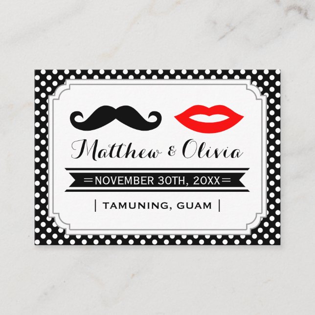 Mustache & Lips Place Cards (Front)