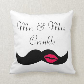 Mustache & Lips Throw Pillow by sonyadanielle at Zazzle