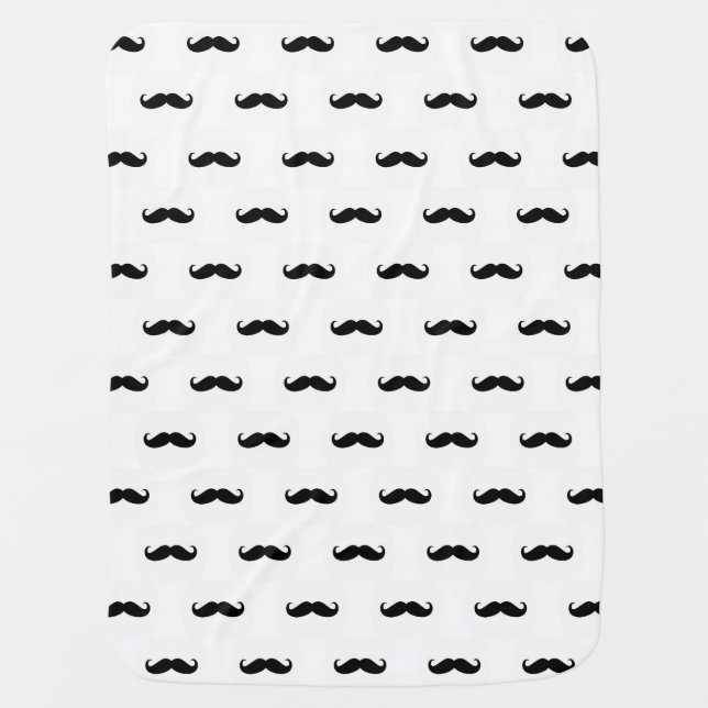 Mustache little man Baby Blanket (Front)
