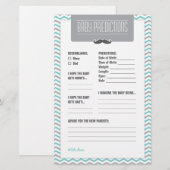 Mustache / Little Man Baby Predictions Card (Front/Back)