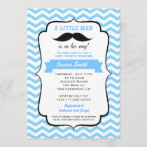 Mustache Little Man Baby Shower Invitation