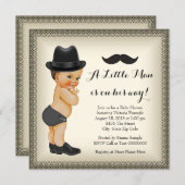 Mustache Little Man Baby Shower Invitation (Front/Back)