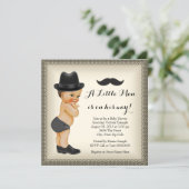 Mustache Little Man Baby Shower Invitation (Standing Front)