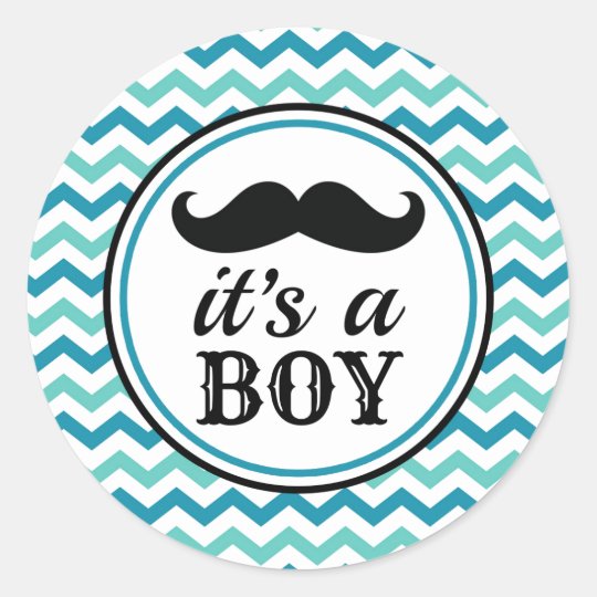 Mustache Little Man Baby Shower Stickers Boy Zazzle Com