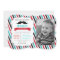 Mustache Little Man Birthday Party Invitations