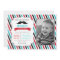 Mustache Little Man Birthday Party Invitations