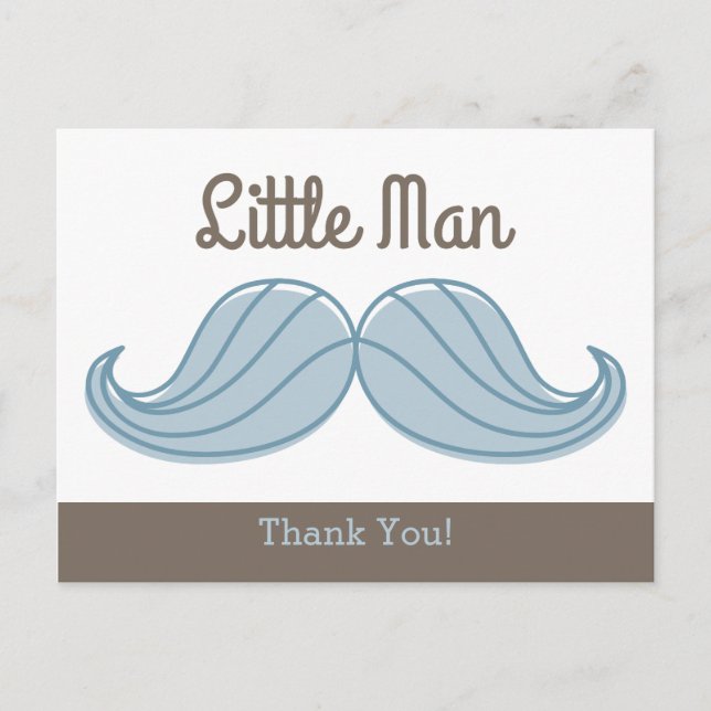 Mustache Little Man Postcard (Front)