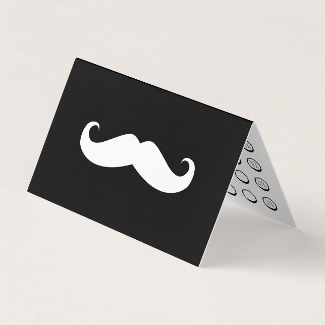 mustache loyalty punch card (Front)