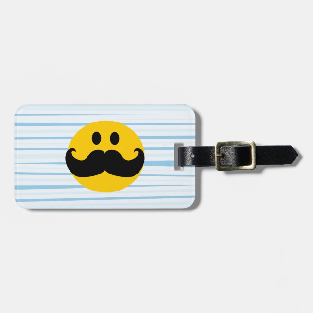 Mustache Luggage Tag (Front Horizontal)