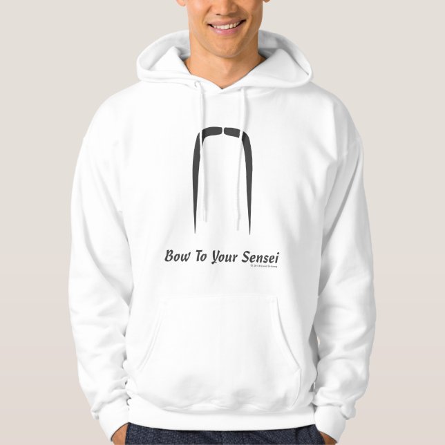 Mustache Madness: Fu Manchu Hoodie (Front)