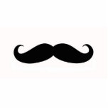 Mustache Magnet Cutout<br><div class="desc">Mustache Shaped Magnet</div>