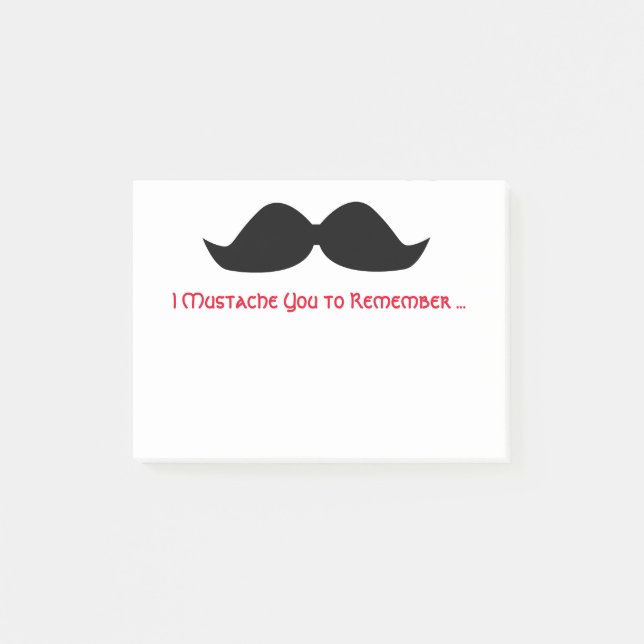 Mustache Memo Sticky Notes (Front)