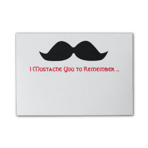 Mustache Memo Sticky Notes