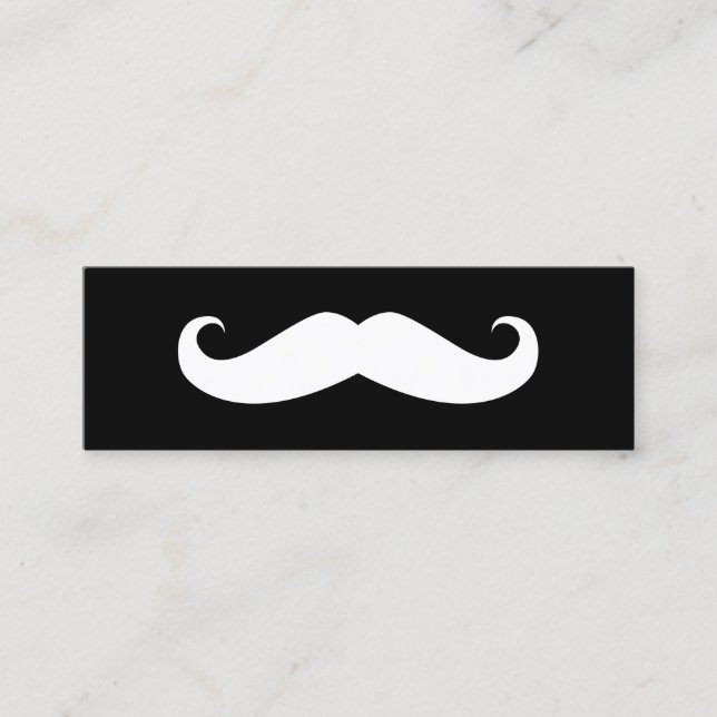 Mustache Mini Business Card (Front)