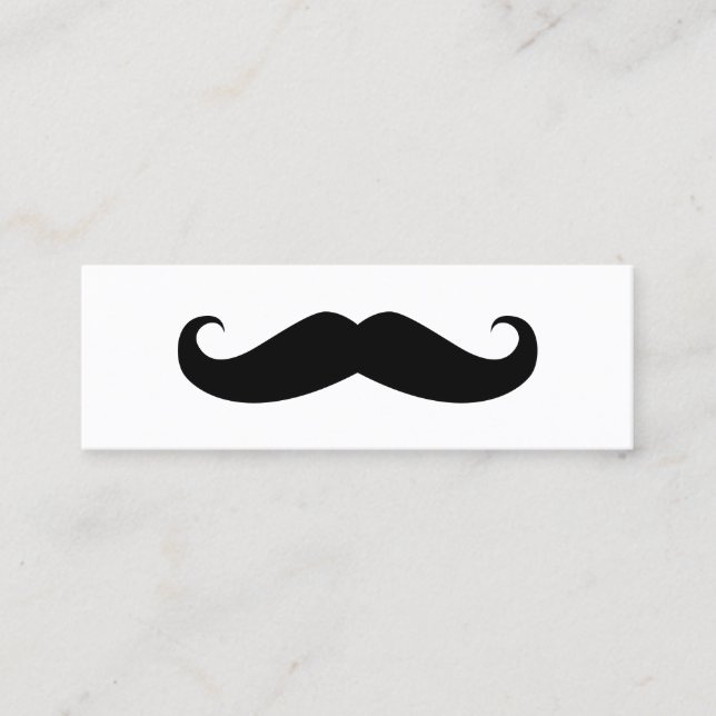 Mustache Mini Business Card (Front)