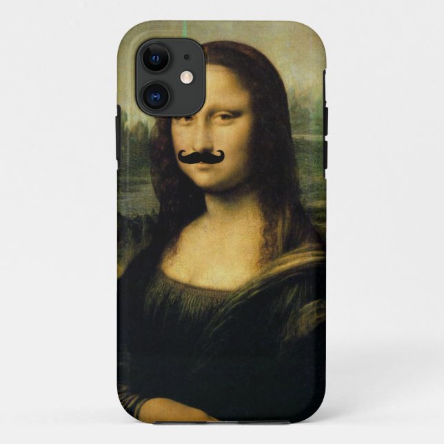 Mustache Mona Lisa Case-Mate iPhone Case (Back)