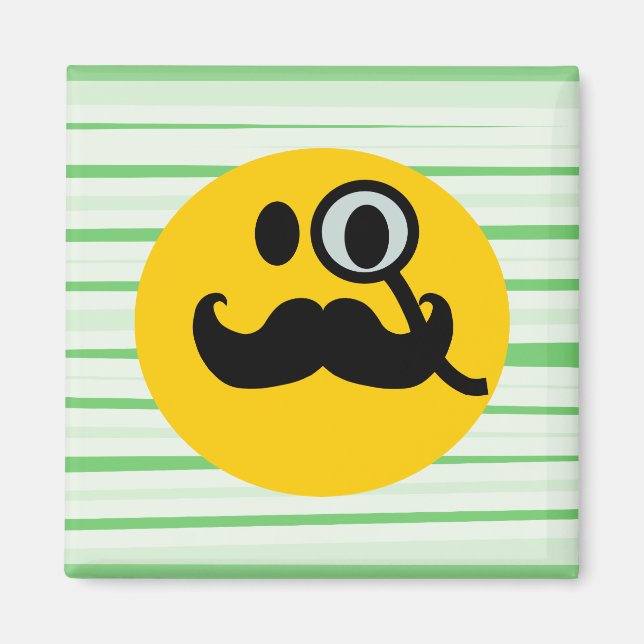 Mustache monocle magnet (Front)