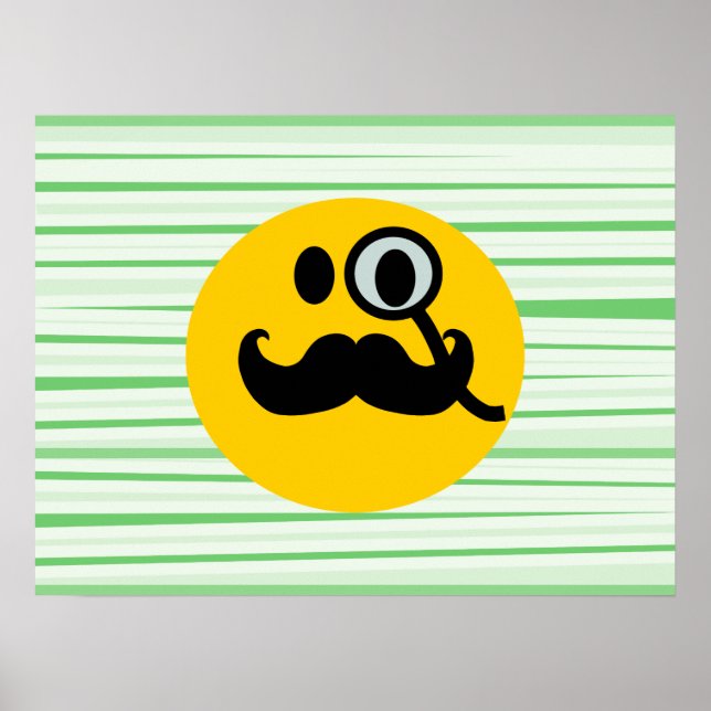 Mustache monocle poster (Front)