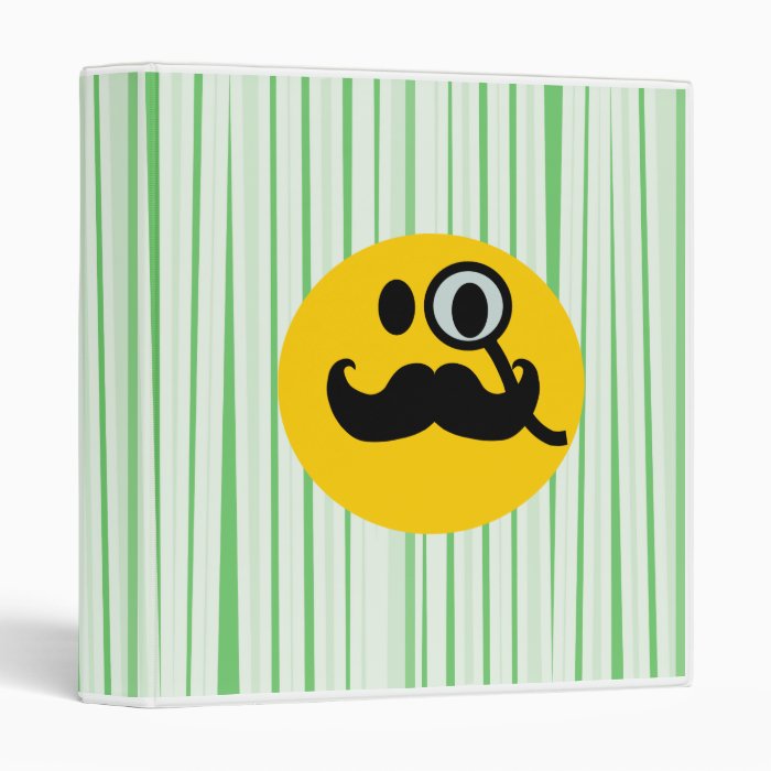 Mustache monocle Smiley Binder