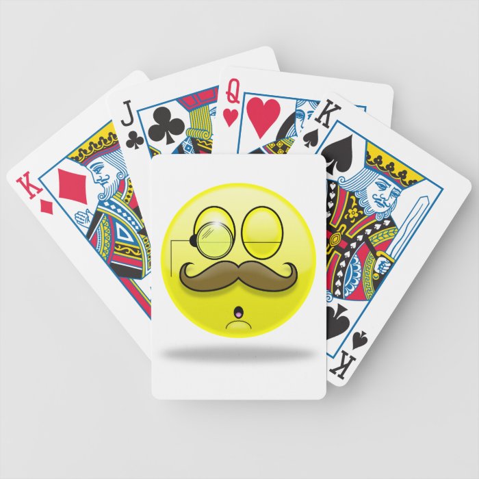 Mustache & Monocle Smilie Playing Cards