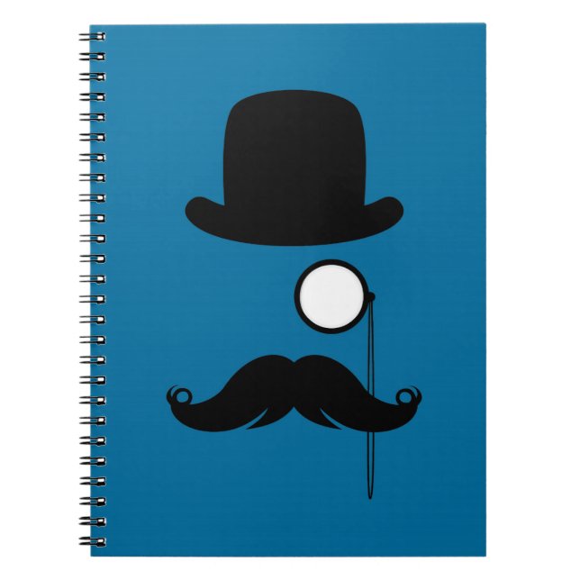 Mustache Moustache Stache Man Notebook (Front)