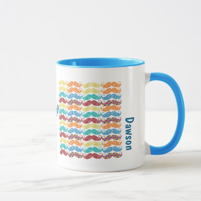 Mustache  Mr. Hipster Vintage Retro Mug (Right)