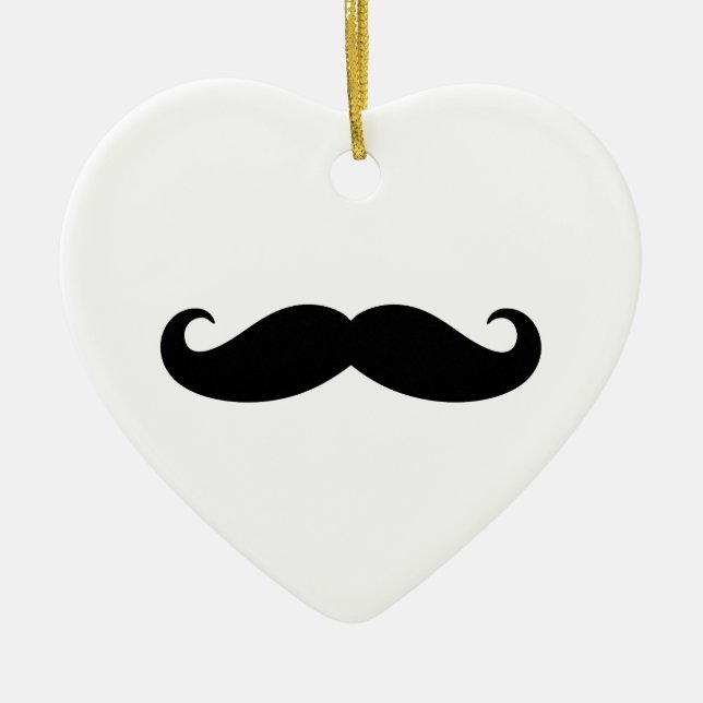 Mustache Mustache, Mustache design Ceramic Ornament (Front)