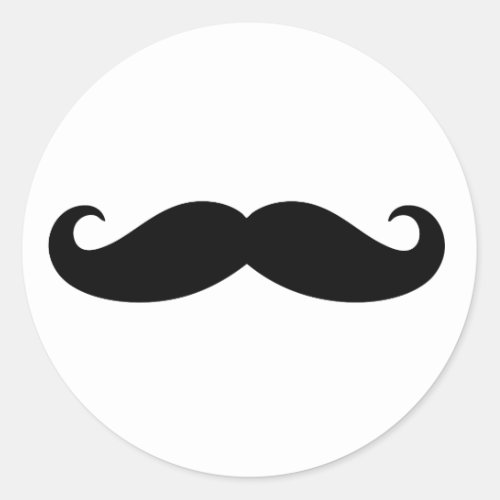 Mustache Mustache Mustache design Classic Round Sticker