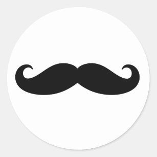 Mustache Mustache, Mustache design Classic Round Sticker
