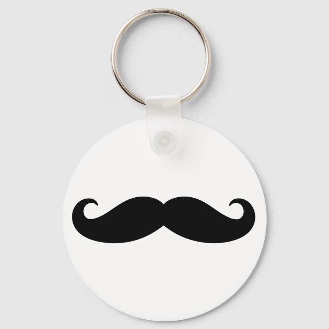 Mustache Mustache, Mustache design Keychain (Front)
