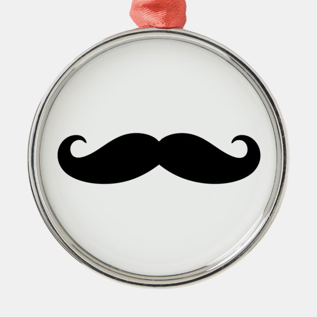 Mustache Mustache, Mustache design Metal Ornament (Front)