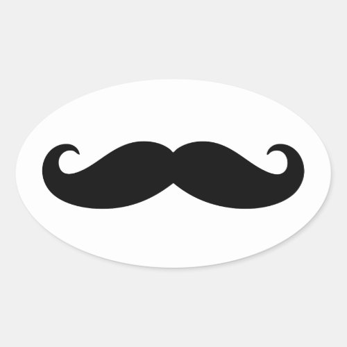 Mustache Mustache Mustache design Oval Sticker