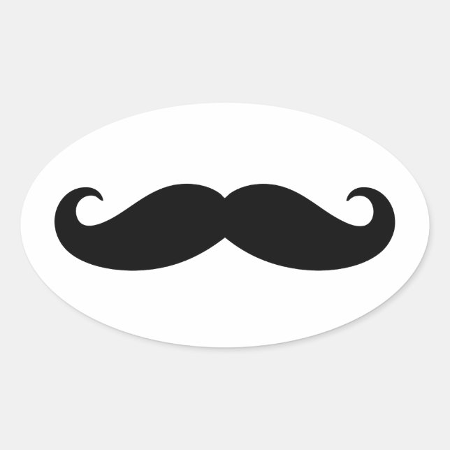Mustache Mustache, Mustache design Oval Sticker (Front)
