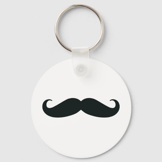 Mustache Mustache Mustache Keychain (Front)