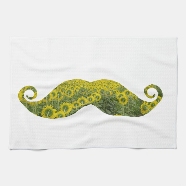 Mustache natural Tea Towel 40.6 cm x 61 cm (Horizontal)